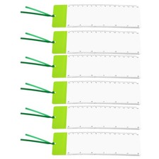 6 Pcs Bookmark Magnifier with Ruler, 3X Magnifying Ruler Green, 7.48-Inch 