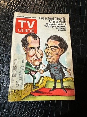 FEBRUARY 19 1972 TV GUIDE vintage television magazine NIXON visits CHINA