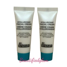 2-PC Dr. Brandt Hyaluronic Facial Cream Travel Size .25 oz / 7.5g NEW
