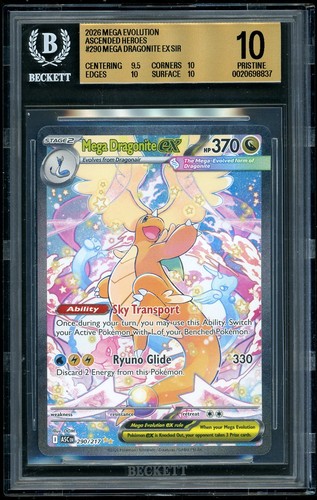 Pokemon Mega Dragonite ex SIR 2026 TCG Mega Evol Asc Heroes BGS 10