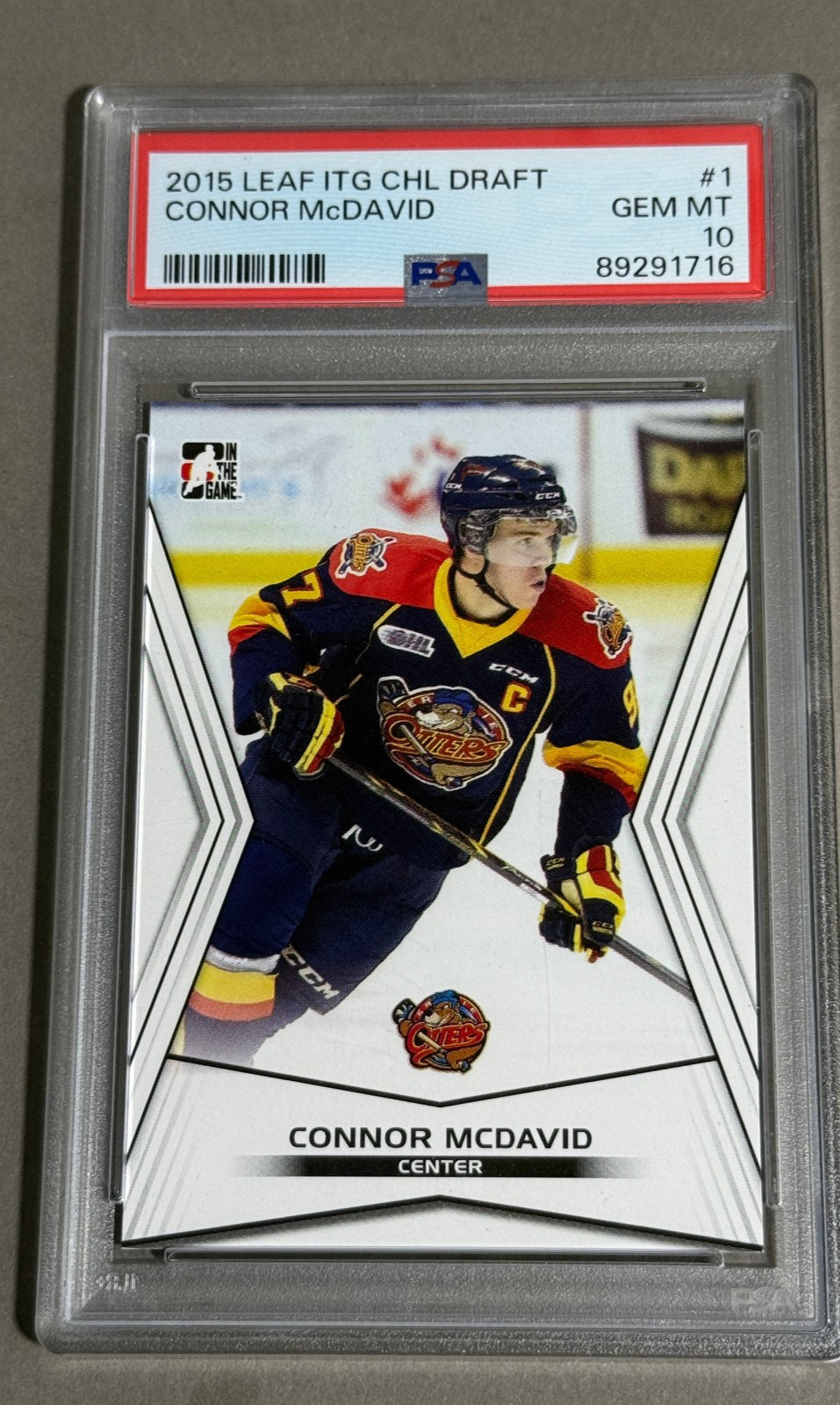 2015 Leaf ITG CHL Draft #1 Connor McDavid  PSA 10 Gem MINT