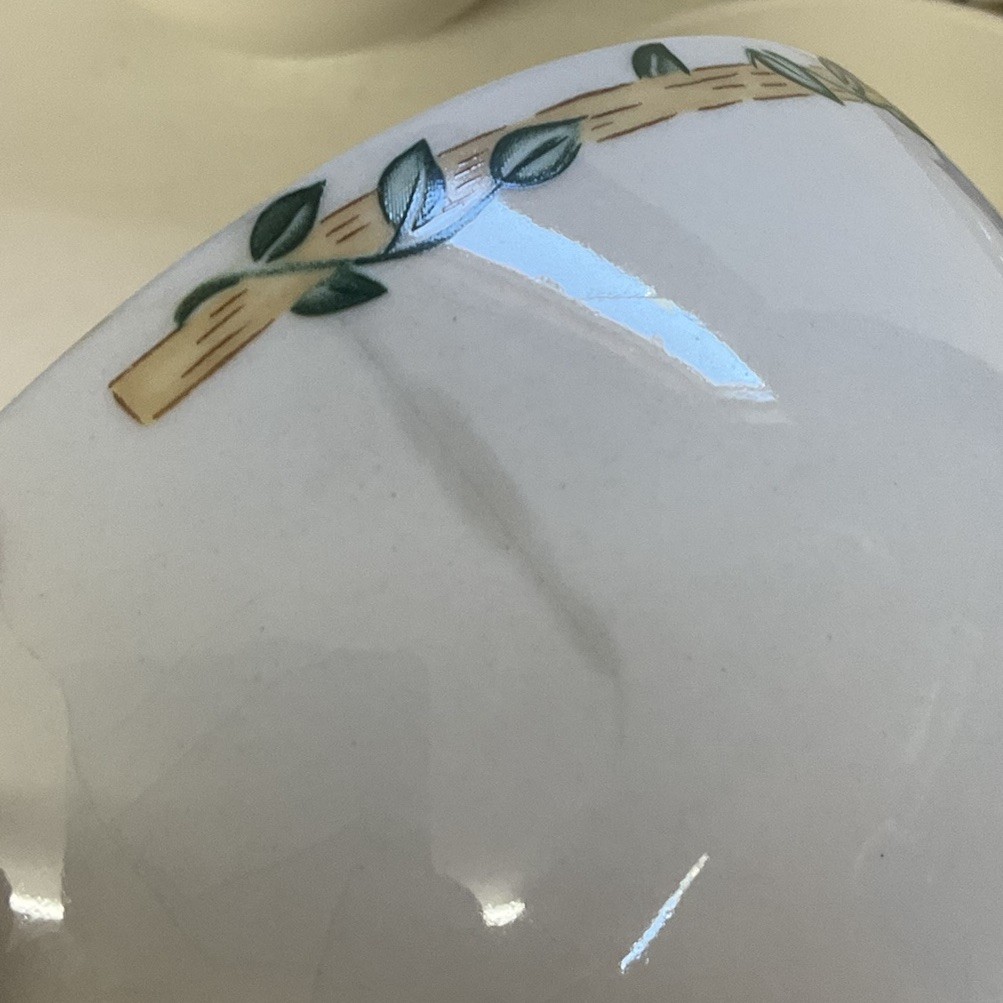 Set of 6 Thomson Pottery Casuals Birdhouse Hearts 6 " Cereal Soup Bowls Beige