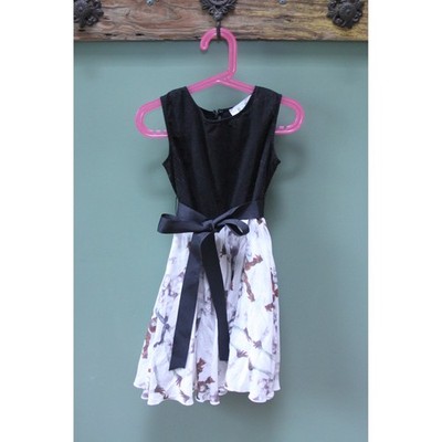 Girls Born Free Africa Marchesa Black Top Graphic Printed Skirt Dress M/8