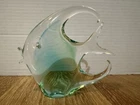 VINTAGE MURANO ITALY ART GLASS CLEAR ANGEL FISH HAND BLOWN!