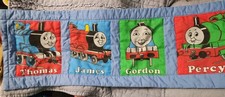 Vtg Lot Of 2 Thomas The Train Tank Engine Friends Quilted Valances Curtain 42