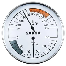 Sauna Thermometer 2 in 1 Fahrenheit Thermometer Hygrometer for Sauna Room, Indoo
