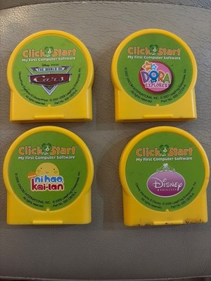 Leap Frog Click Start My First Computer - lot of 4 Game Cartridges
