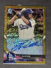 2018 Bowman Chrome Gold Refractor Auto D.J. Peters 3/50 #CPA-DP