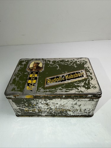 Antique ORIGINAL GERMAN XANTOS CIGARETTE BOX Rudolf Von Habsburg  5” X 3”