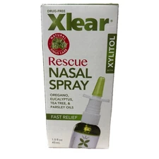 Xlear Rescue Natural Nasal Spray with Xylitol, Oregano and Tea Tree BB 05/2028