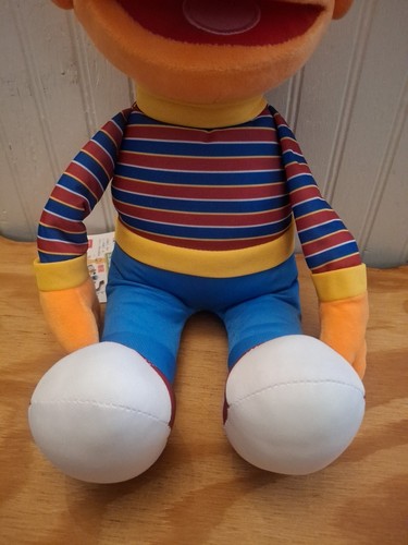 Kaws Authentic Sesame Street UNIQLO Ernie Plush Toy Orange New Made In Japan - Picture 4 of 16