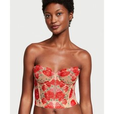 Victoria  s Secret Dream Angels Corset Floral Lace Bra Top NWT Size 32D