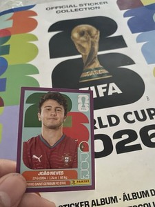 Panini FIFA World Cup 2026 João Neves Portugal Soccer Sticker Player Portrait