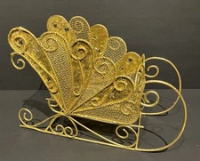 Brass Sleigh / Centerpiece / NOS