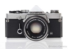 Olympus OM-1 MD Chrome Film Camera Body w/ 50mm f1.8 Lens EXC