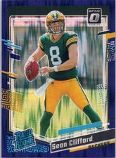 2023 Donruss Optic #242 Sean Clifford Purple Shock