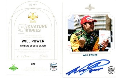 2026 Parkside Indycar Will Power /10 Sig First Win Indy 500 Win 2 Time Ser Champ