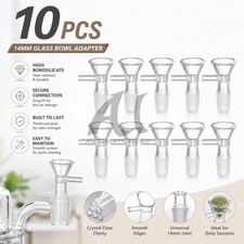  10 PACK 14MM Male Glass Bowl For Water Tobacco Pipe Bong Replacement Head USA