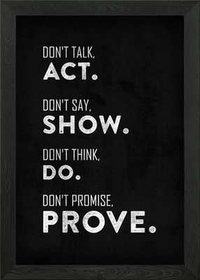 DONT TALK Gerahmtes Wandbild Poster Leinwanddruck Bild