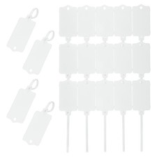 50Pcs Blank Waterproof Plastic Tags, Label Shipping Tag, White 2.48 x 1.46Inch