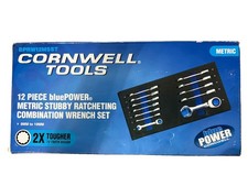 Cornwell Tools Metric Stubby Ratchet Wrench Set 8-19mm 12pc