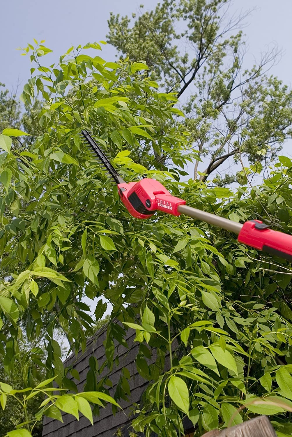 jml 3-in-1 Total Hedge trimmer cordless Battery-powered garden tool set, red