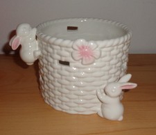 Partylite großer Kerzenhalter Easter Basket Osterkorb weiß Keramik P93880 NEU