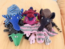 Konvolut 5 Perlsacktiere Bebe Fugu + Stachelschwein + Rainer Instinkt + Drache