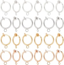 40PCS Clip-On Earring Converters 4 Colors DIY Non-Pierced Findings