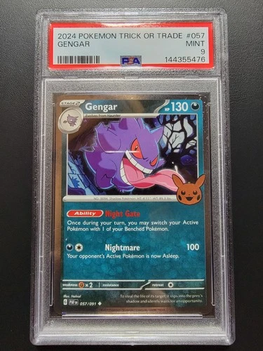 2024 POKEMON TCG TRICK OR TRADE #057 GENGAR PSA 9 Mint Graded