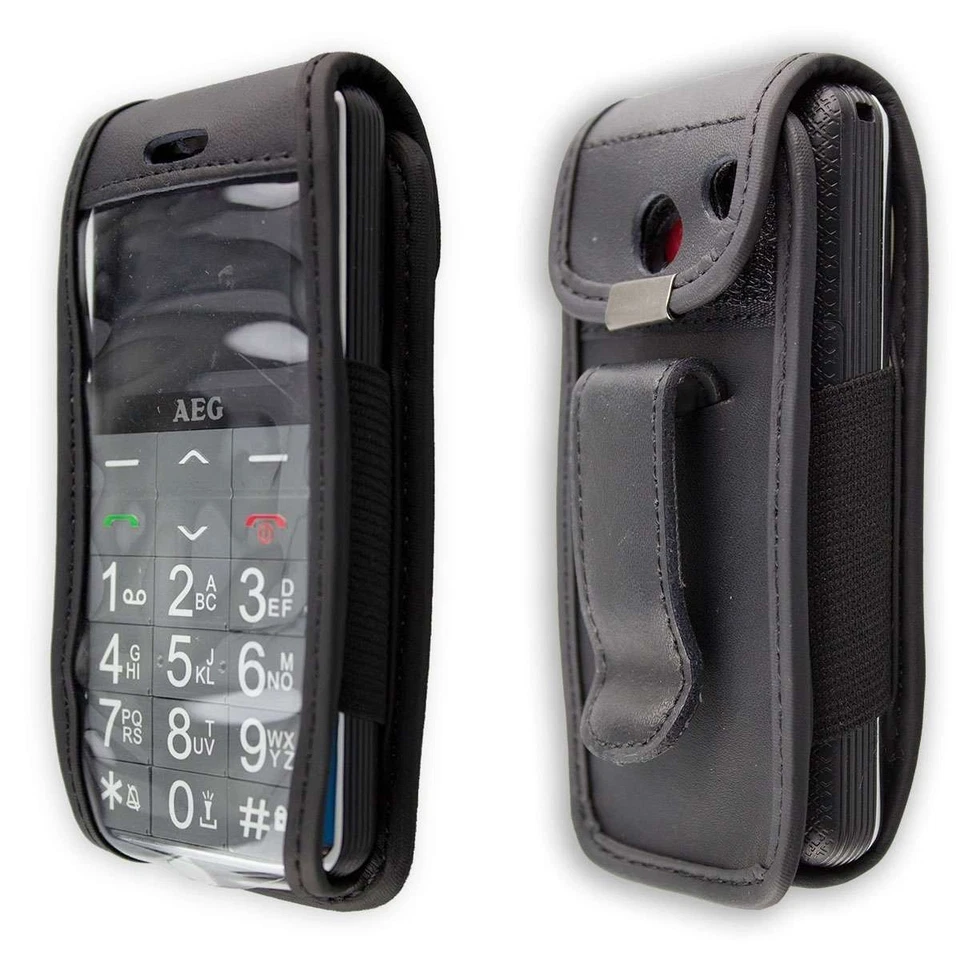 caseroxx Leather-Case with belt clip for AEG Voxtel M250 in black made of genuin - Image 3 of 3