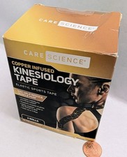 Care Science.Waterproof.Kinesiology Tape.40 ct.Precut Strips 2 Rolls Copper