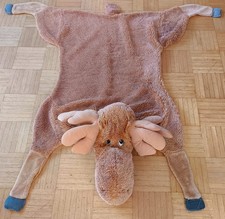 XL IKEA ELCH GOSINGEN Kuscheldecke BETTVORLEGER Teppich Plüsch 130 cm groß braun