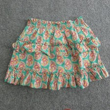 Mini Boden Skirt Girls 7-8 Multicolor Floral Ruffle Peasant Boho Pull On Tiered