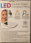 SMARTPOINT Dual-Sided Compact Mirror, Silver, LED, 10X Magnification, Modern — photo 2