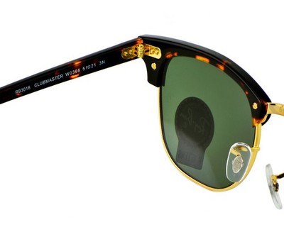 Ray-Ban RB3016 Clubmaster Classic Tortoise Frame Green Lens 51mm