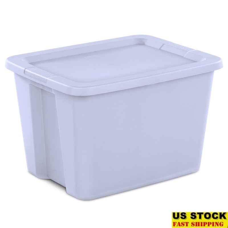 18 Gallon Stackable Plastic Storage Bin with Snap-On Lid