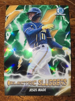 2026 Bowman Chrome #ES-20 Jesus Made Electric Sluggers Green Refractor 82/99