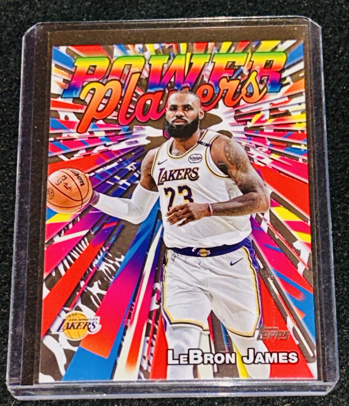 2025-26 LeBron James Topps Power Players SP Purple Holo Foil PP-7 /250 Lakers