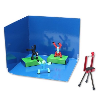 STIKBOT Zing Zanimation Studio with Horse What the Bot   Stop Motion Animatio...