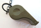 Vintage Original US Military G.A.P. 1951 Green Plastic Army Whistle w/ Chain — photo 4