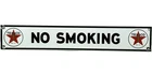 VINTAGE TEXACO NO SMOKING PORCELAIN SIGN TEXAS GASOLINE GAS STATION PUMP PLATE