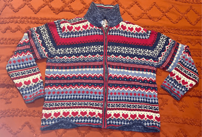 Heirloom  Collectibles sweater. Hearts, squares and diamonds. Size medium.