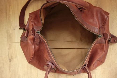 Ralph Lauren Brown DEER FIELD Leather Duffle Bag Carryon - Picture 8 of 11