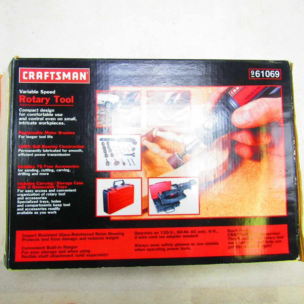 Craftsman flex shaft rotary tool 9 61069 accessories