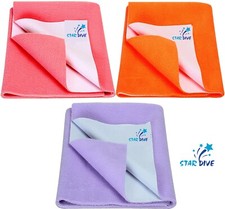 Baby Dry Sheet Pink  Orange Baby Bed Protecting Water Absorbing Sheet For  6 Mo