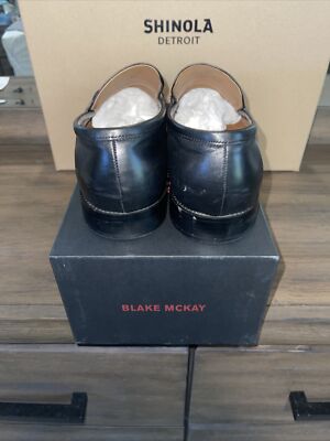 Blake McKay Mens Dress Shoes 12 Black Leather Horse Bit  display picture 1