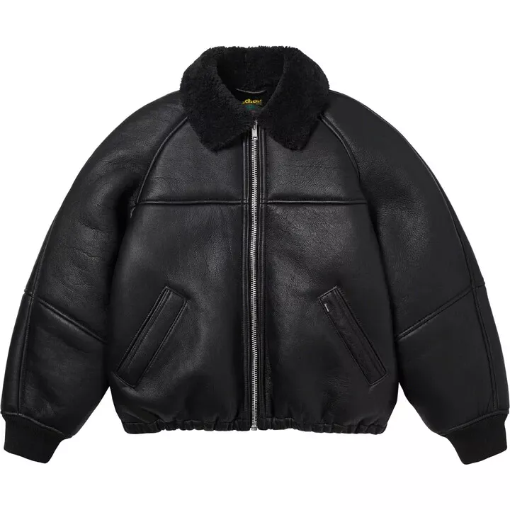 Veste bomber Supreme Schott Shearling, édition limitée, taille L