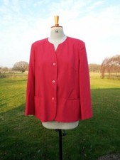 Raspberry Classics First Avenue Linen Look Lined Jacket Uk 18 Bnwt Rrp £45.00