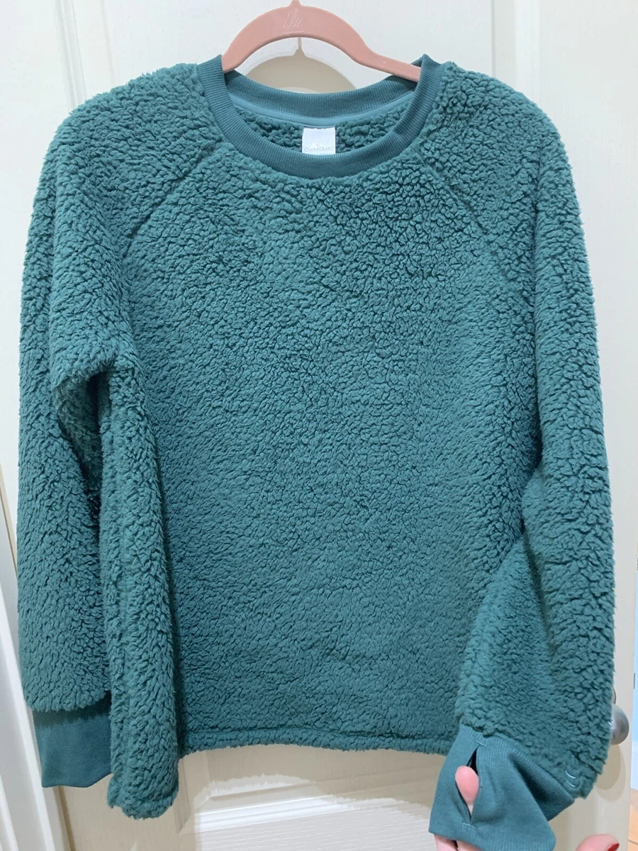 Women s Medium Cuddl Duds Supersoft Fuzzy Fleece Warm Long Sleeve Sweatshirt